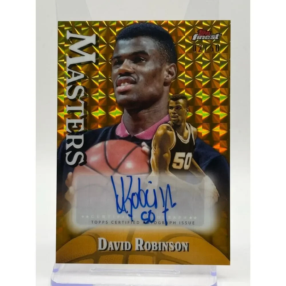 2024-25 Topps Finest David Robinson Masters Gold Geometric Auto 2/50 SP Spurs - Picture 1 of 2
